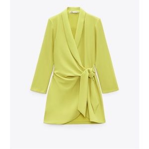 Zara Lime wrap dress
